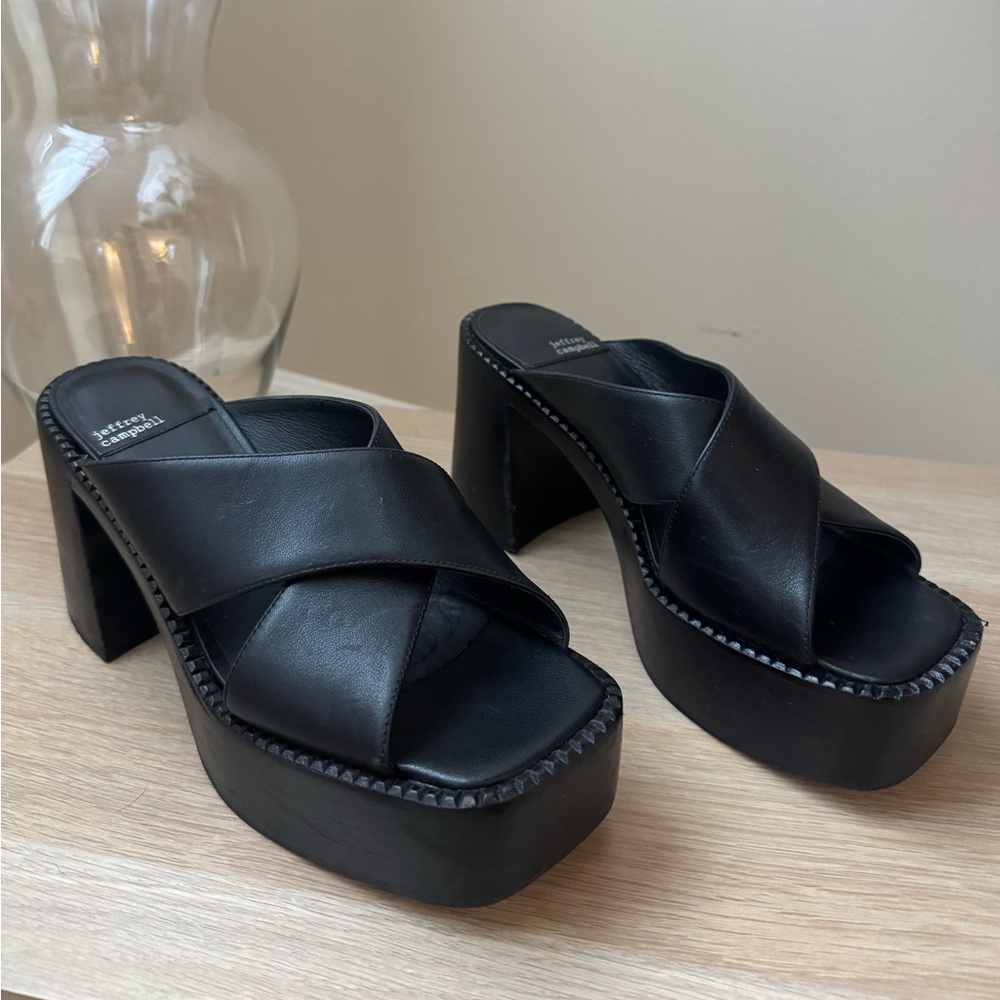 Jeffery Campbell platform block heels